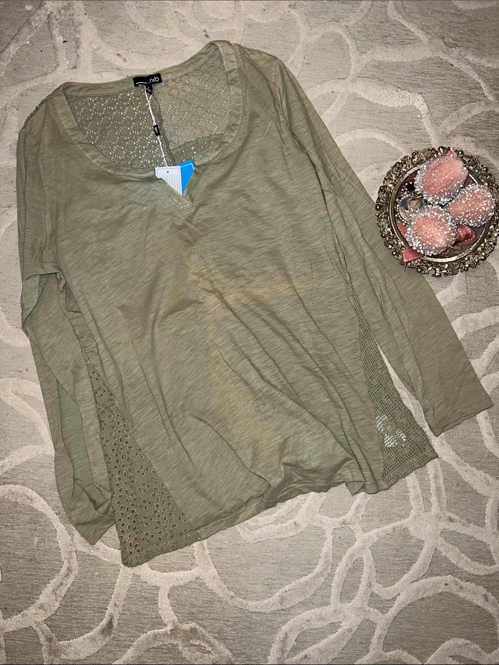 NWT🌷RXB🌷Sage long sleeve cotton knit top